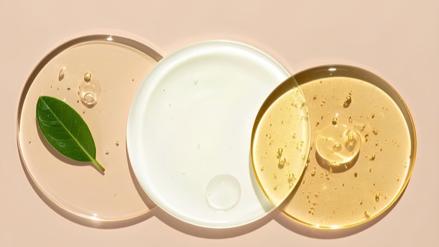 Clear gel in sheets, an illustrative image of hyaluronic acid